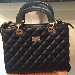 St. John quilted black hand bag
